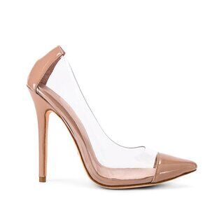 RAYE Clear and Nude Heels